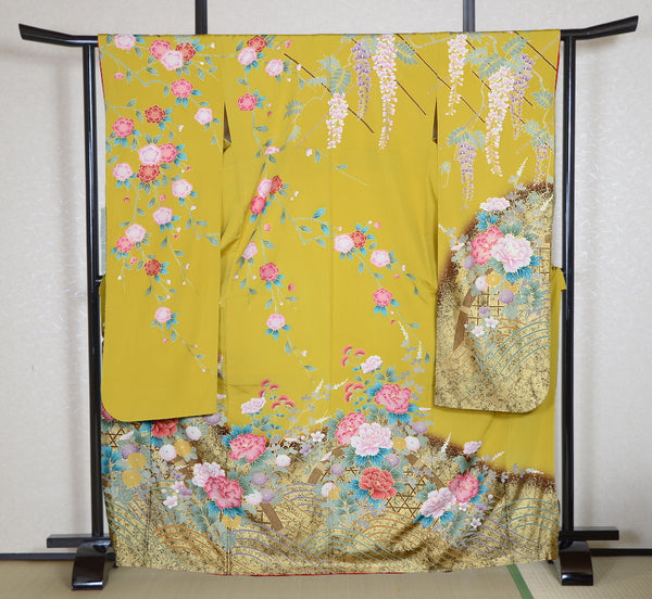 Long-sleeved kimono 6 items set / Furisode / FK#1-231