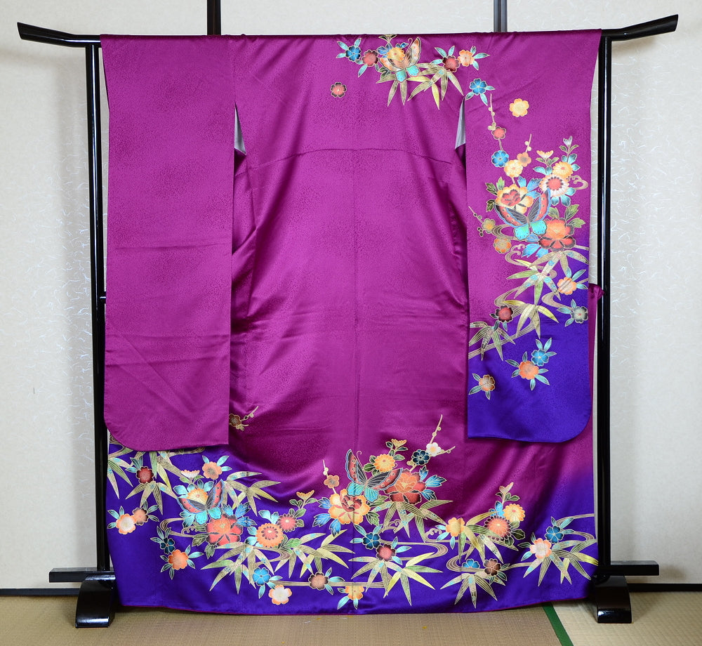 Long-sleeved kimono 6 items set / Furisode / FK#1047