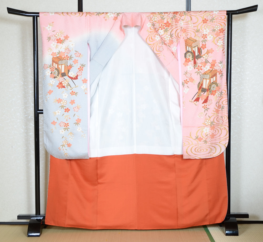 Long-sleeved kimono 6 items set / Furisode / FK#1-715