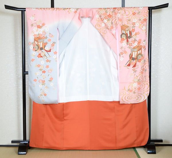 Long-sleeved kimono 6 items set / Furisode / FK#1-715