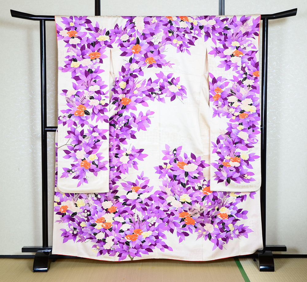 Long-sleeved kimono 6 items set / Furisode / FK#1-372