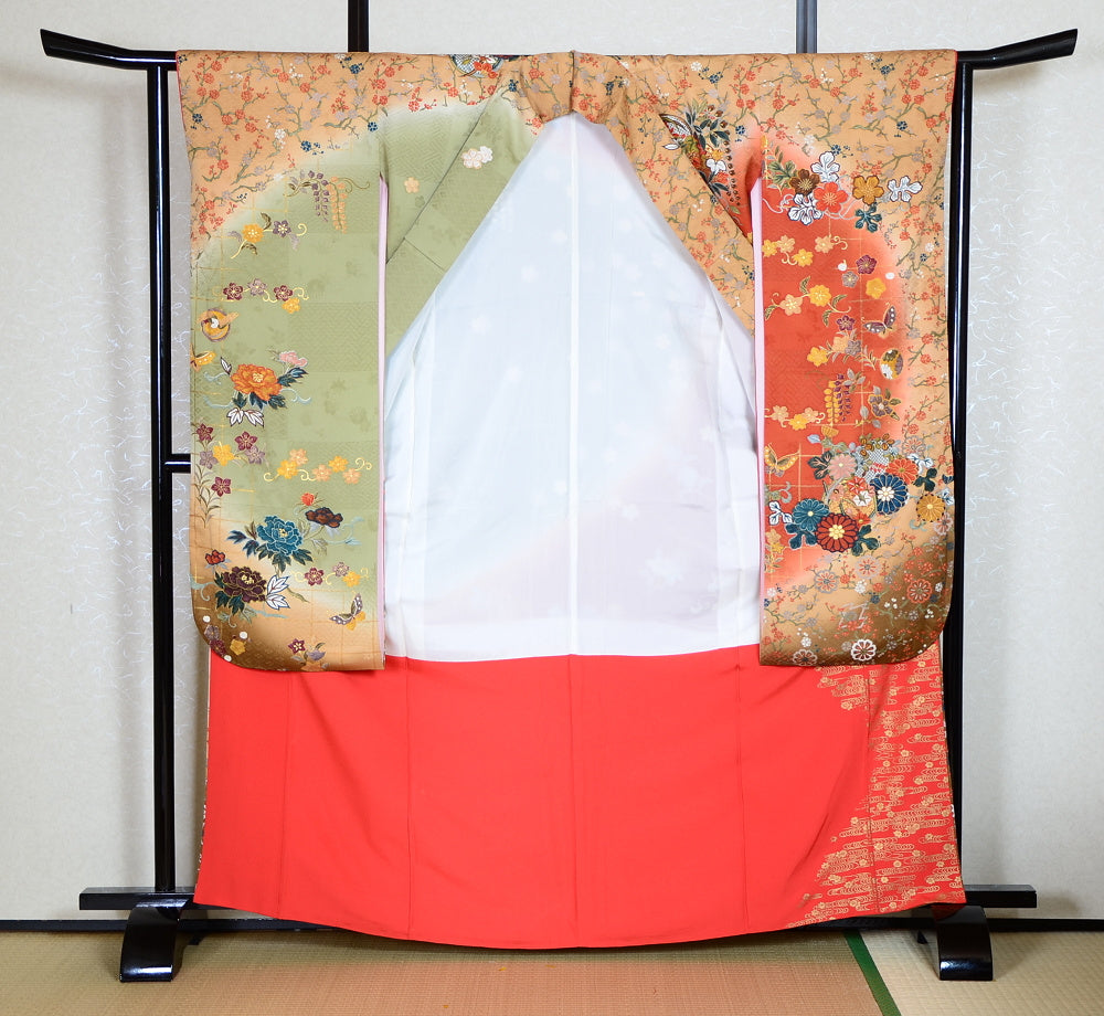Long-sleeved kimono 6 items set / Furisode / FK#1-389