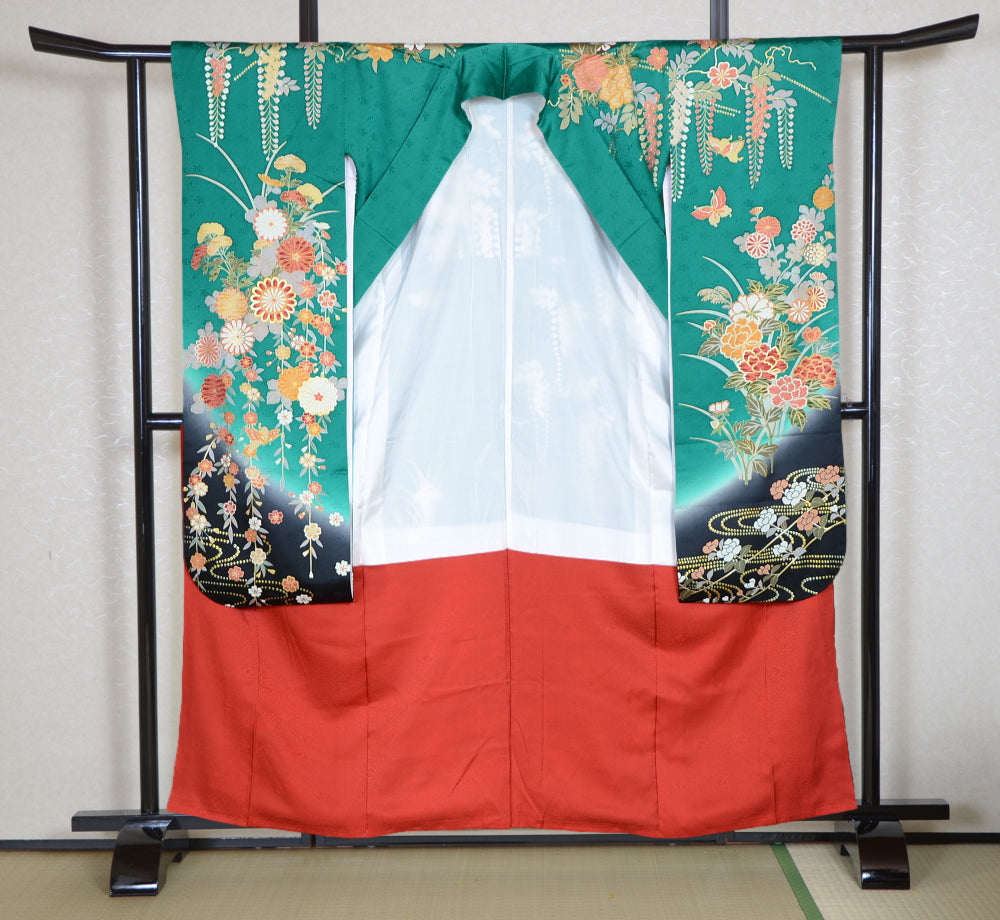 Long-sleeved kimono 6 items set / Furisode / FK#1-686