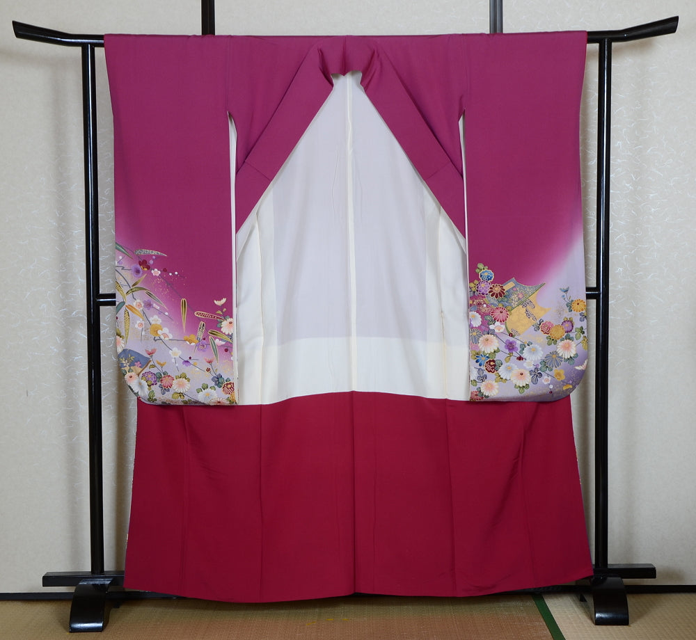 Long-sleeved kimono 6 items set / Furisode / FK#1-856