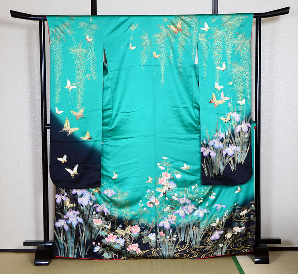 Long-sleeved kimono 6 items set / Furisode / FK#1131