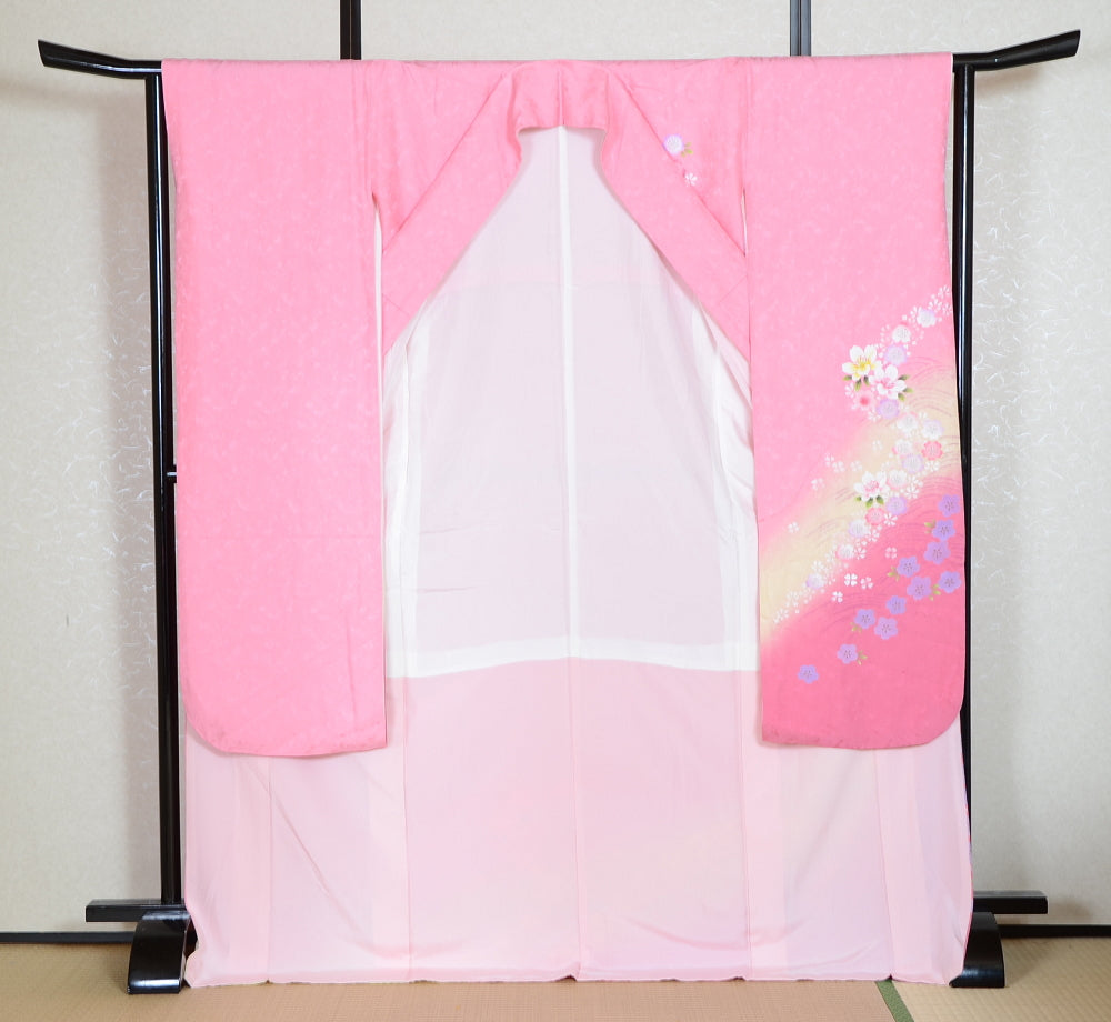 Long-sleeved kimono 6 items set / Furisode / FK#1-748