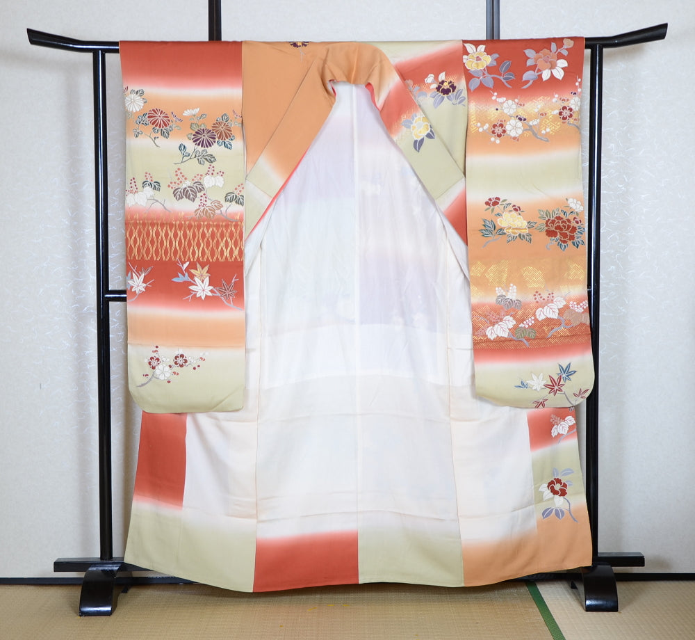 Long-sleeved kimono 6 items set / Furisode / FK#1-831