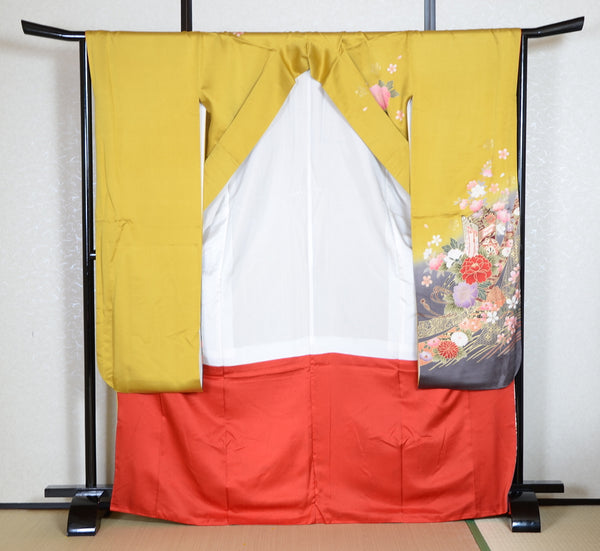 Long-sleeved kimono 6 items set / Furisode / FK#1-576