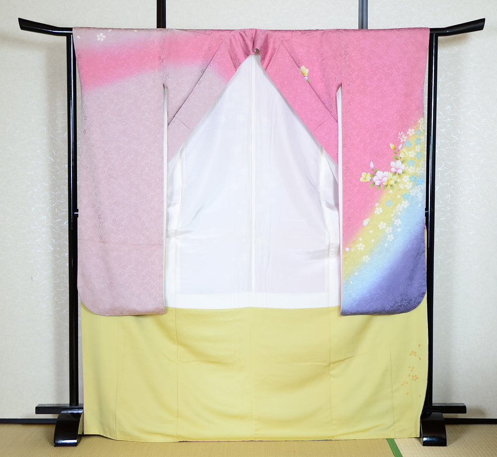 Long-sleeved kimono 6 items set / Furisode / FK#1-390
