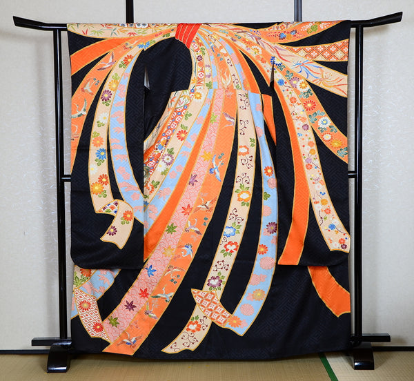 Long-sleeved kimono 6 items set / Furisode / FK#1194