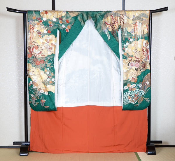 Long-sleeved kimono 6 items set / Furisode / FK#1-721