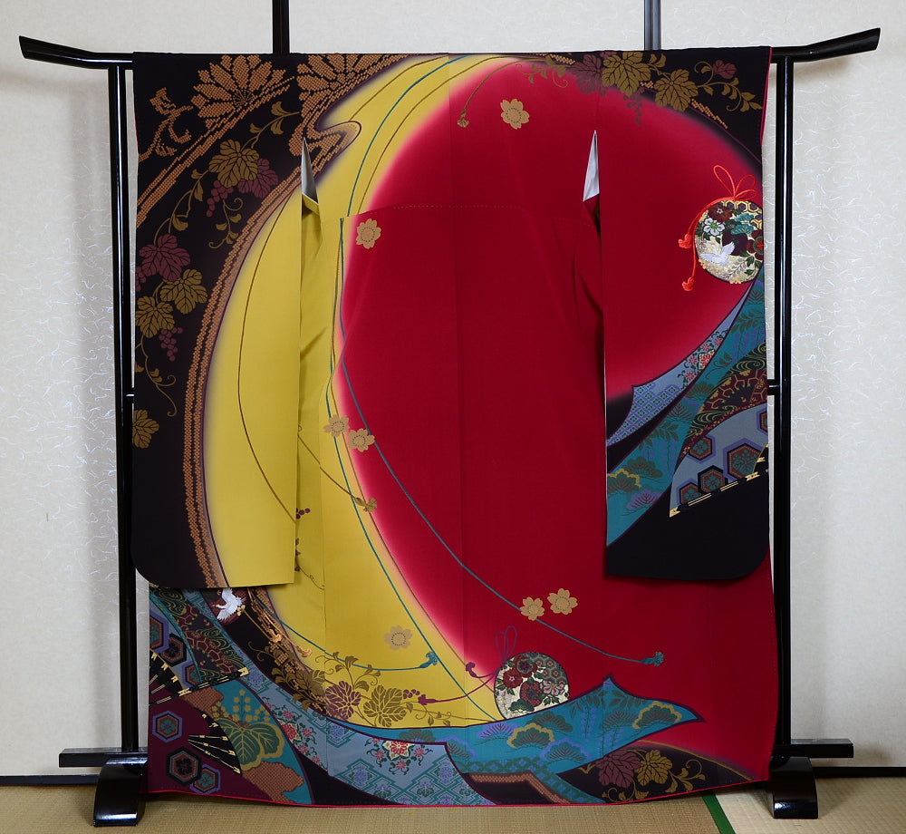 Long-sleeved kimono 6 items set / Furisode / FK#1-228