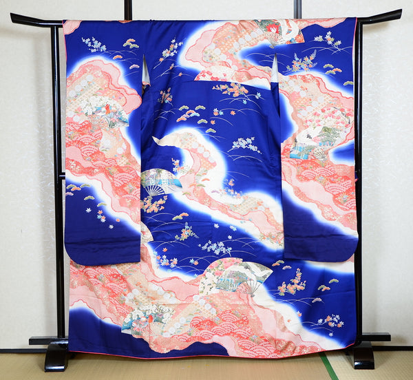 Long-sleeved kimono 6 items set / Furisode / FK#1081