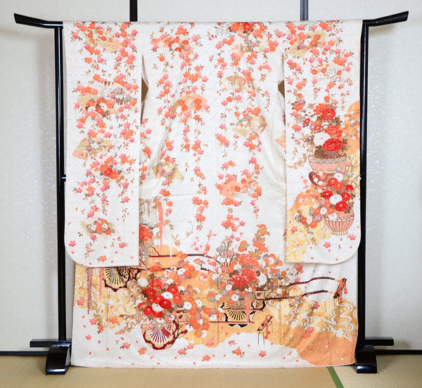 Long-sleeved kimono 6 items set / Furisode / FK#1-377