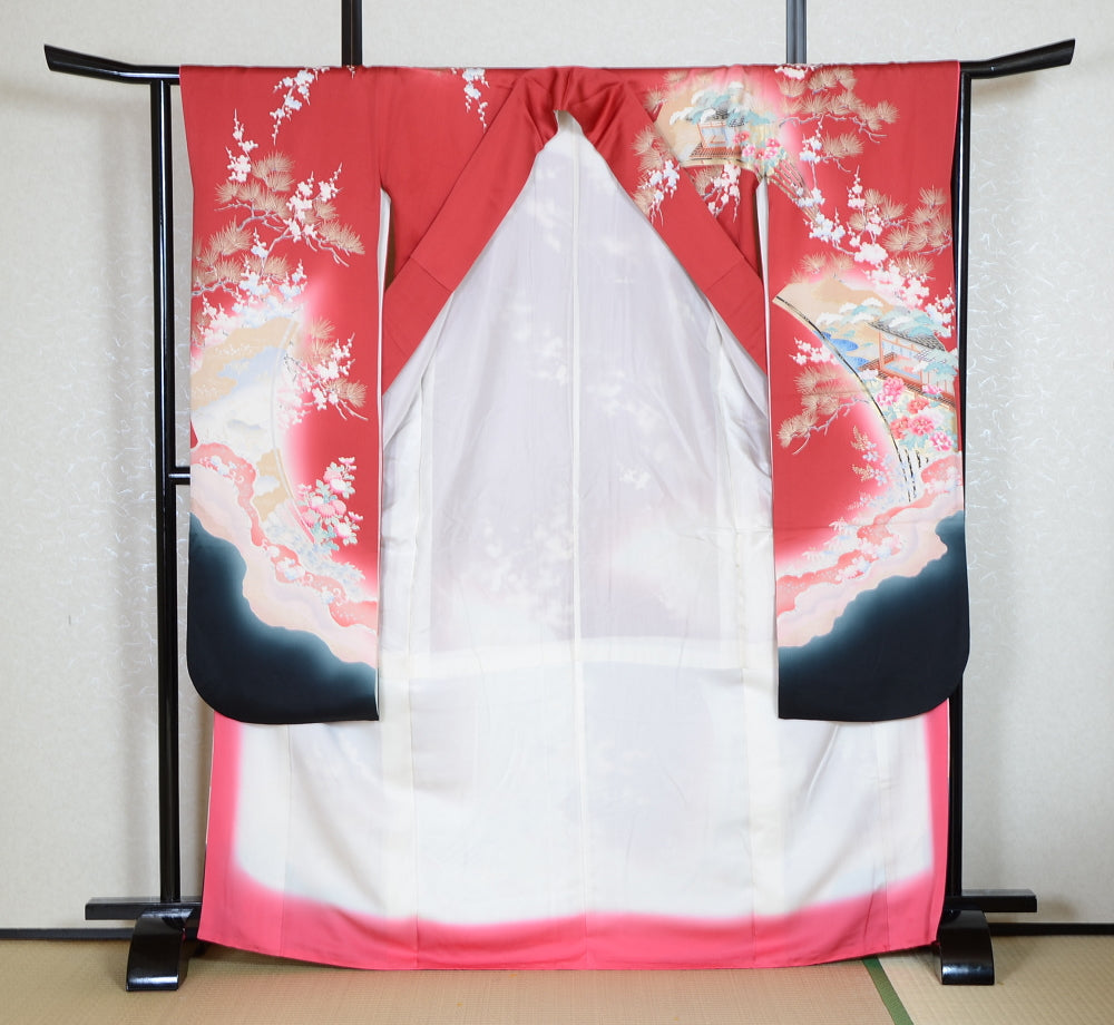 Long-sleeved kimono 6 items set / Furisode / FK#1-718