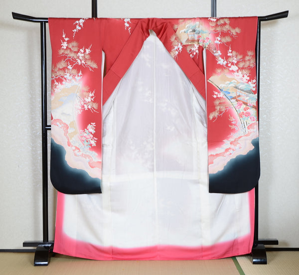 Long-sleeved kimono 6 items set / Furisode / FK#1-718
