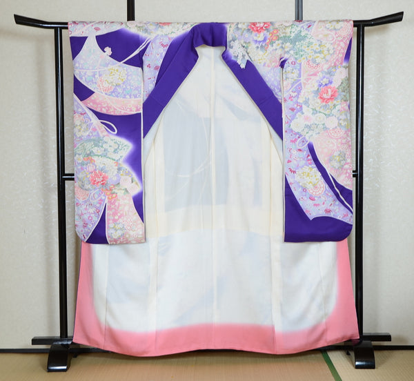 Long-sleeved kimono 6 items set / Furisode / FK#1-762