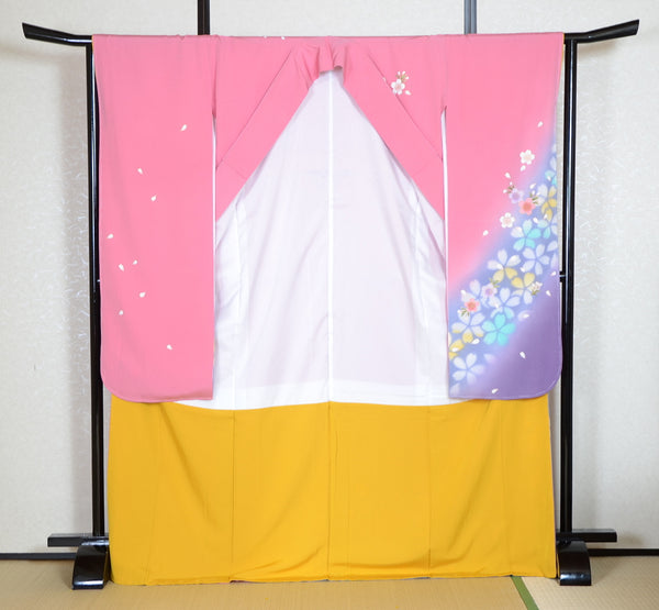 Long-sleeved kimono 6 items set / Furisode / FK#1-571