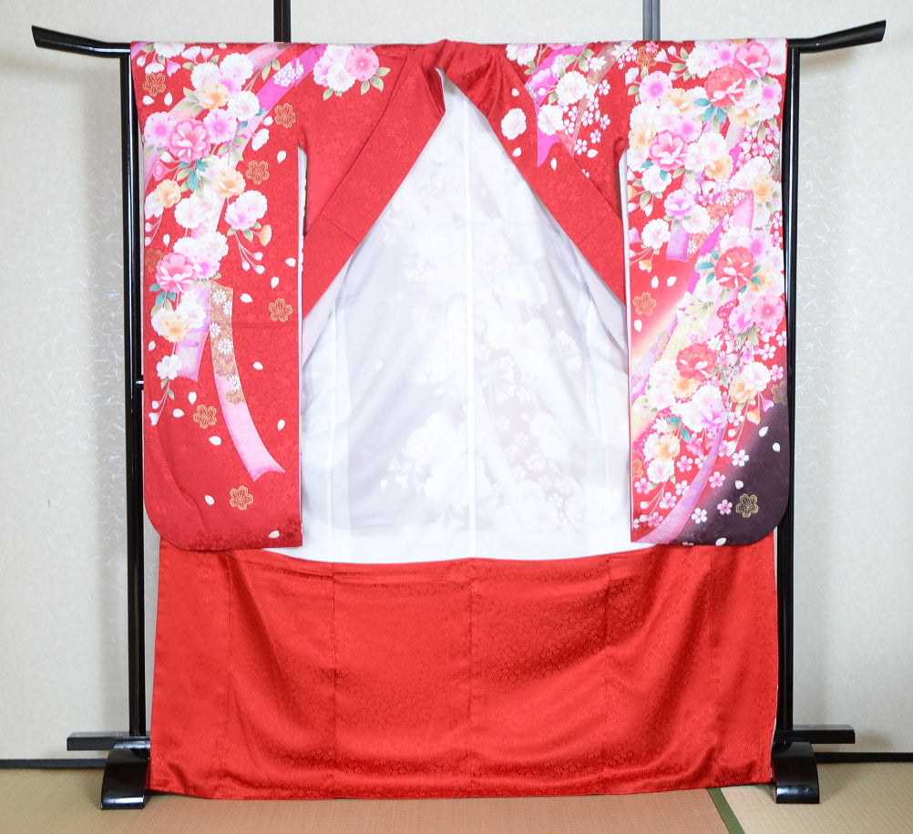 Long-sleeved kimono 6 items set / Furisode / FK#1-574