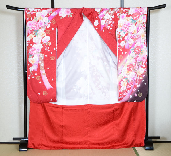 Long-sleeved kimono 6 items set / Furisode / FK#1-574