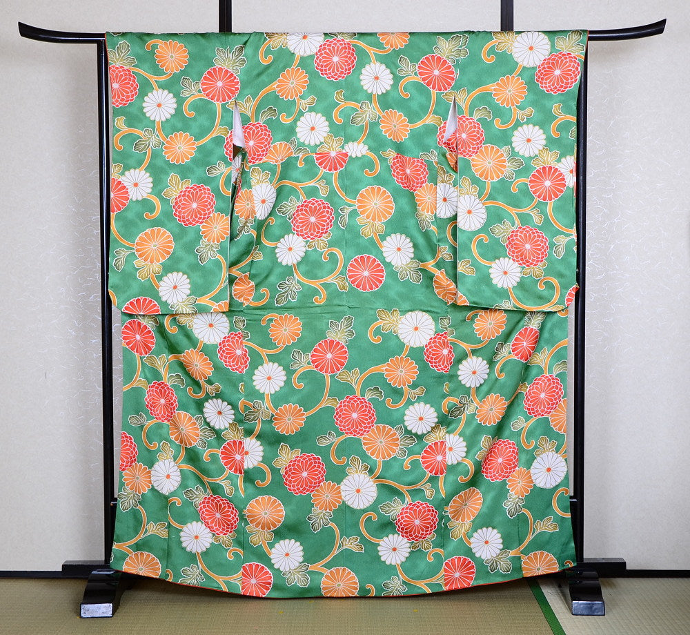 Long-sleeved kimono 6 items set / Furisode / FK#658