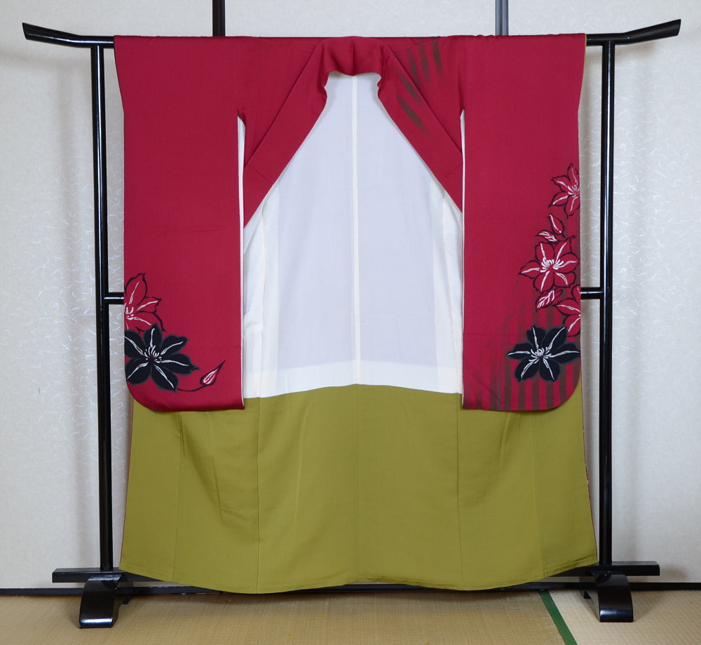 Long-sleeved kimono 6 items set / Furisode / FK#1-777