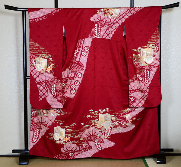 Long-sleeved kimono 6 items set / Furisode / FK#1-326