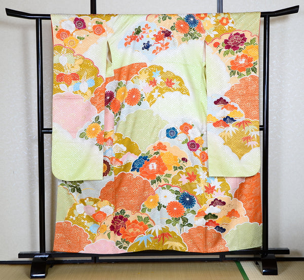 Long-sleeved kimono 6 items set / Furisode / FK#1-308