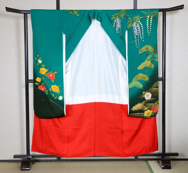 Long-sleeved kimono 6 items set / Furisode / FK#1-664