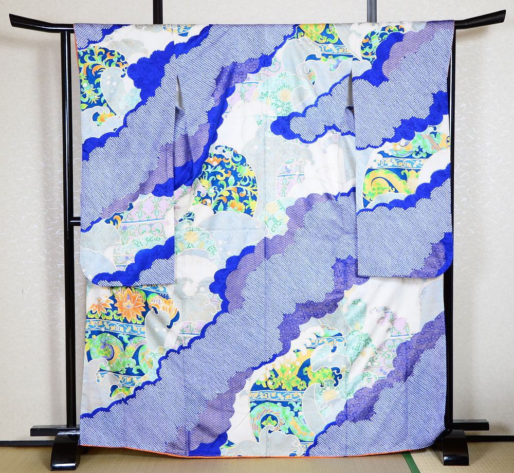 Long-sleeved kimono 6 items set / Furisode / FK#1-311