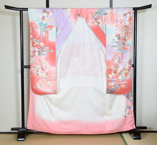 Long-sleeved kimono 6 items set / Furisode / FK#1-782