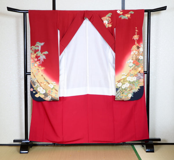 Long-sleeved kimono 6 items set / Furisode / FK#1-679