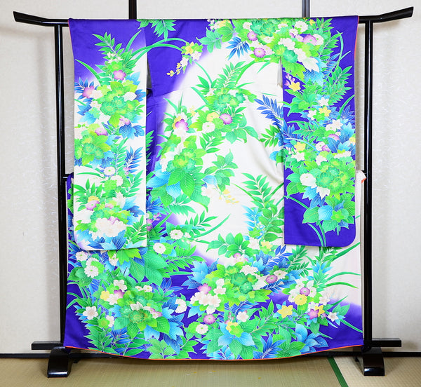 Long-sleeved kimono 6 items set / Furisode / FK#988