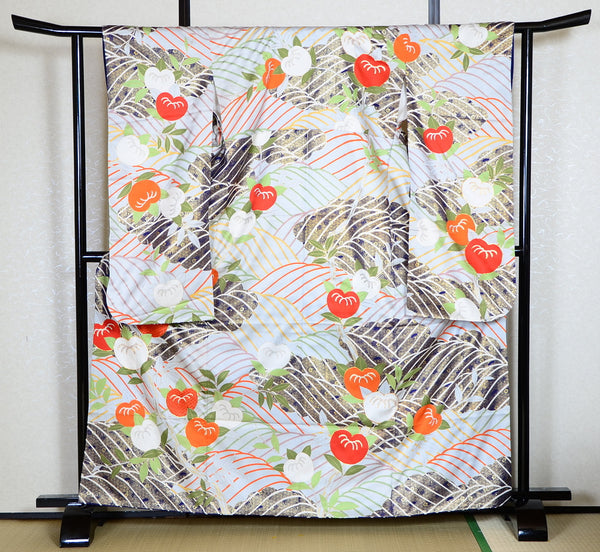 Long-sleeved kimono 6 items set / Furisode / FK#1-301