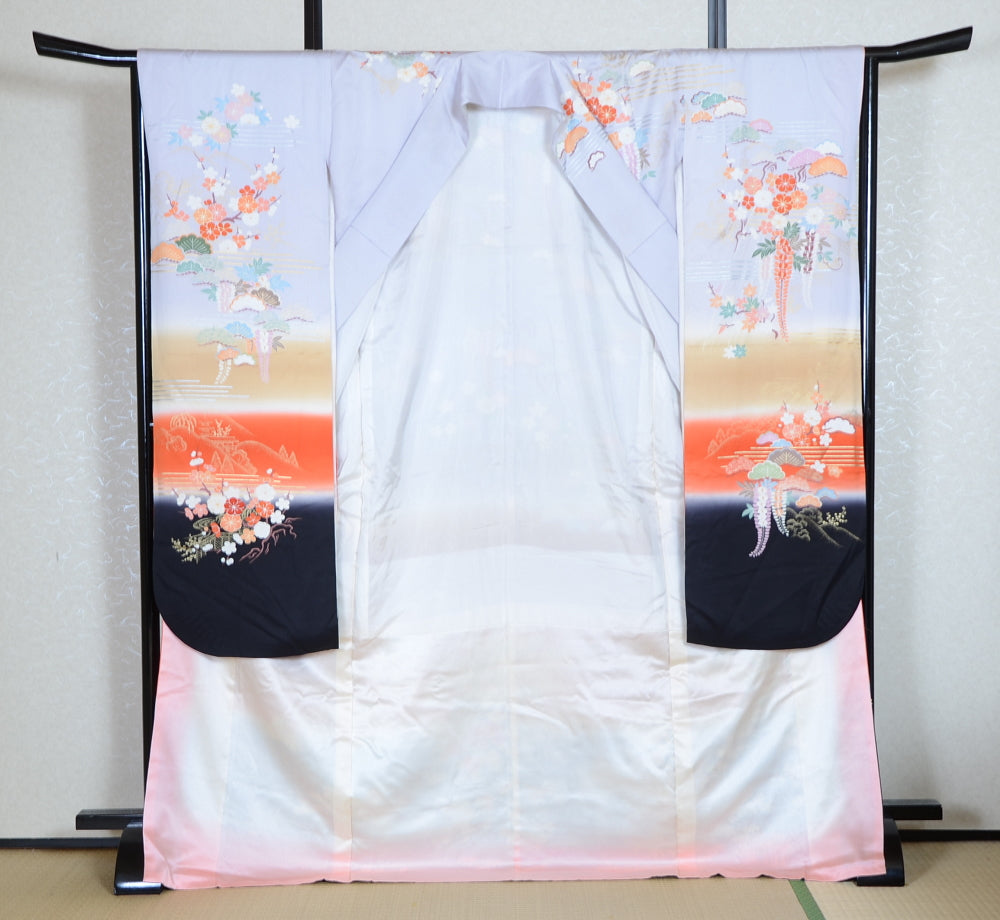 Long-sleeved kimono 6 items set / Furisode / FK#1-778