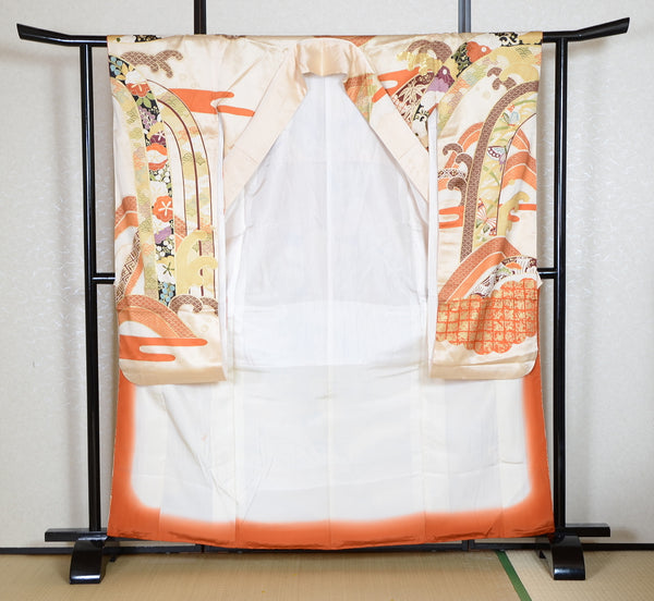 Long-sleeved kimono 6 items set / Furisode / FK#1-741