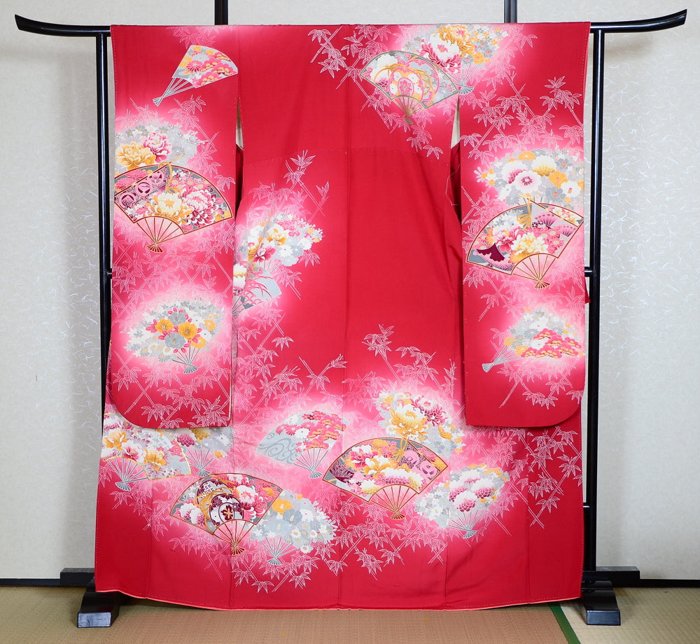 Long-sleeved kimono 6 items set / Furisode / FK#820