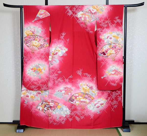 Long-sleeved kimono 6 items set / Furisode / FK#820