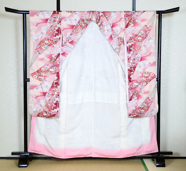 Long-sleeved kimono 6 items set / Furisode / FK#1-393