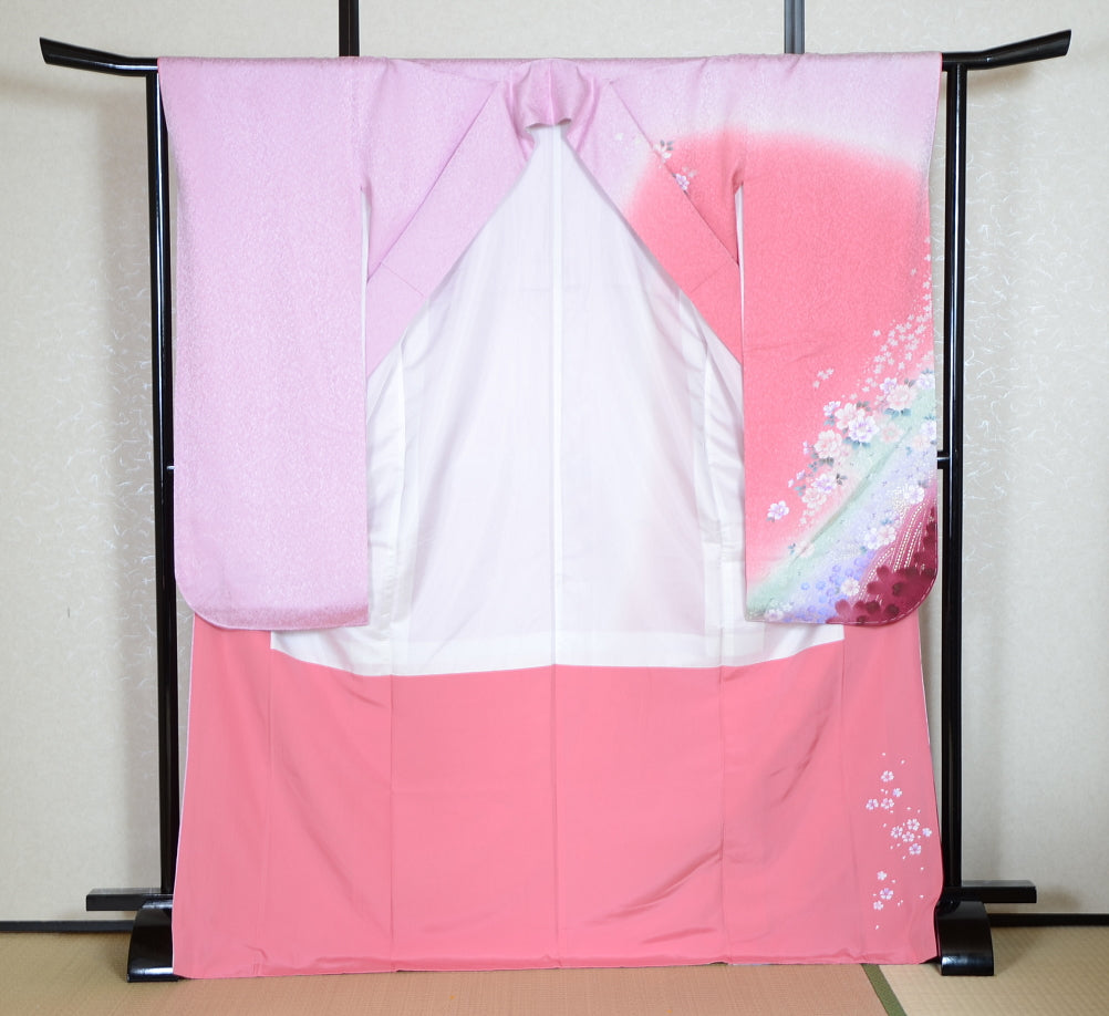 Long-sleeved kimono 6 items set / Furisode / FK#1-552