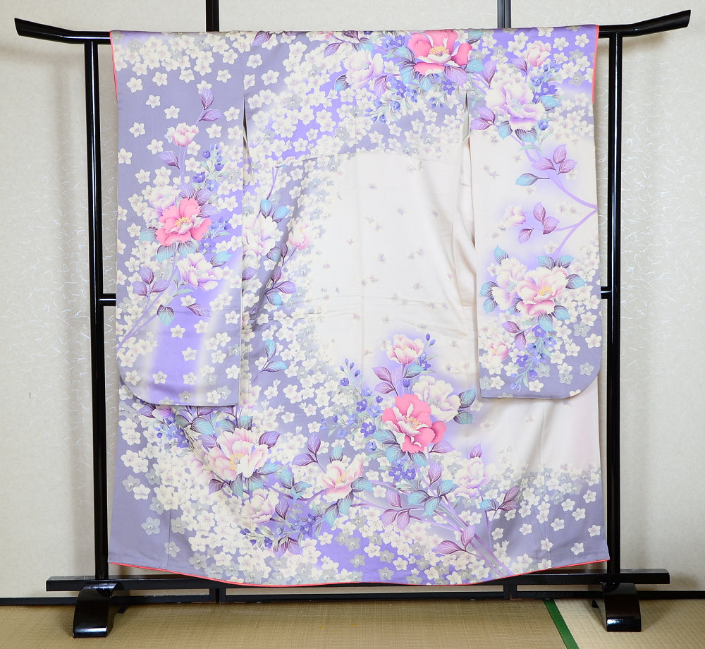 Long-sleeved kimono 6 items set / Furisode / FK#1-244