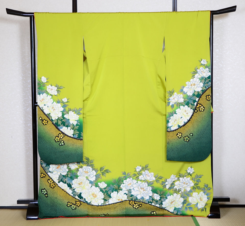 Long-sleeved kimono 6 items set / Furisode / FK#1042