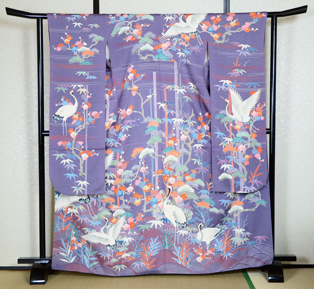 Long-sleeved kimono 6 items set / Furisode / FK#1-366