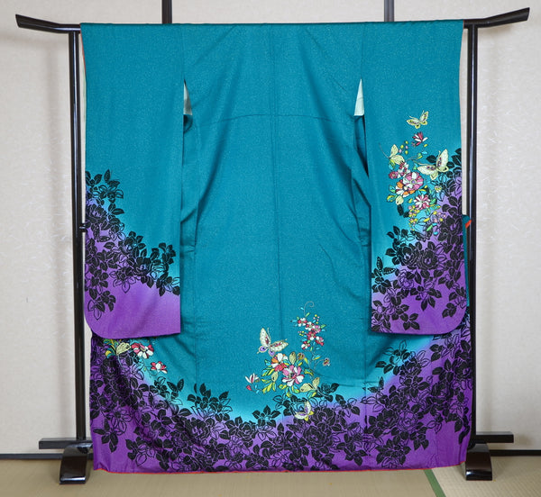 Long-sleeved kimono 6 items set / Furisode / FK#1049