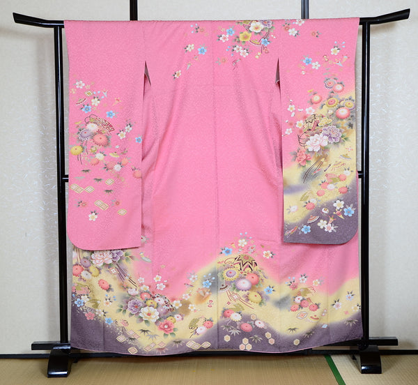 Long-sleeved kimono 6 items set / Furisode / FK#1-226