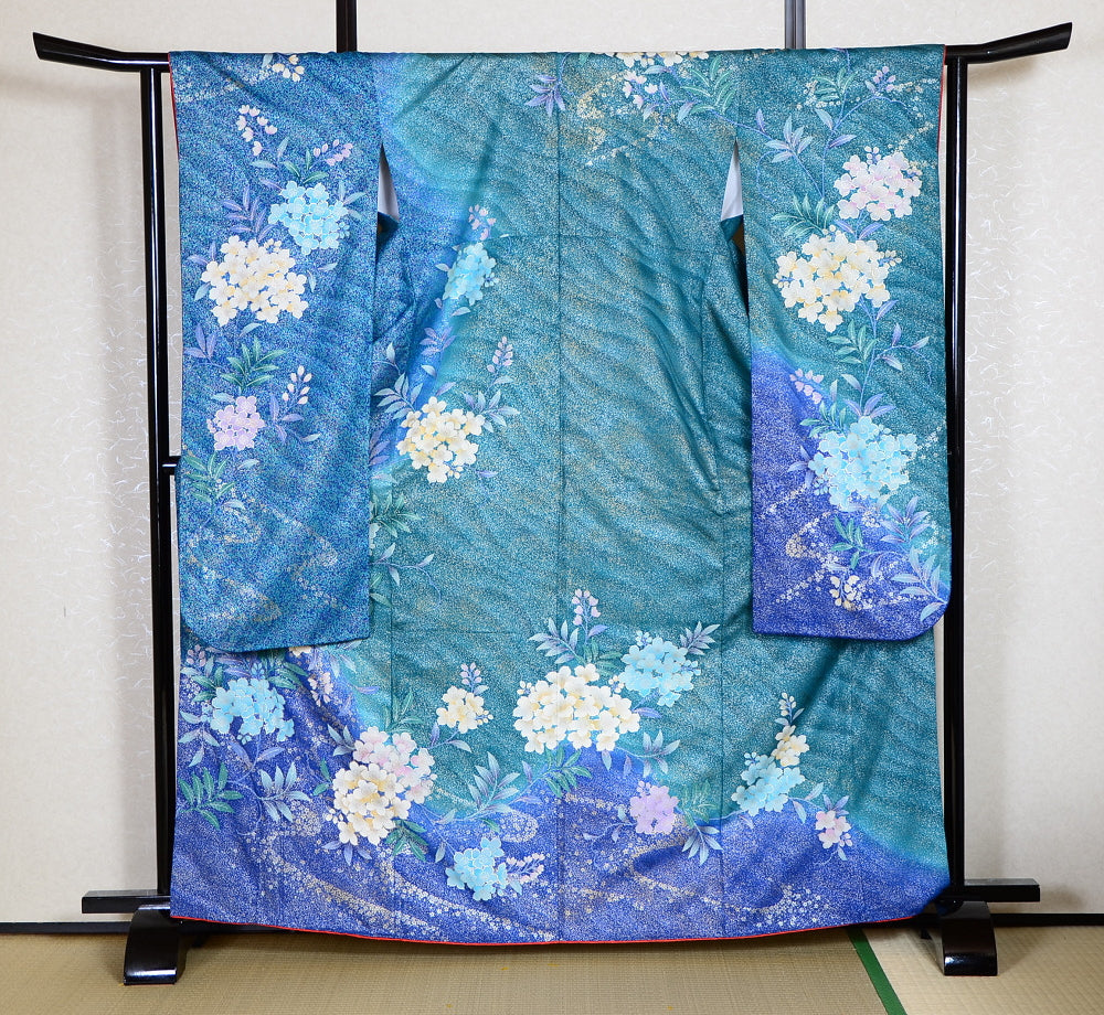 Long-sleeved kimono 6 items set / Furisode / FK#1183