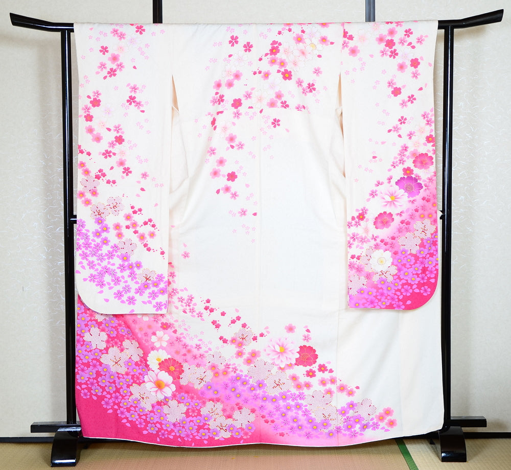 Long-sleeved kimono 6 items set / Furisode / FK#1-306