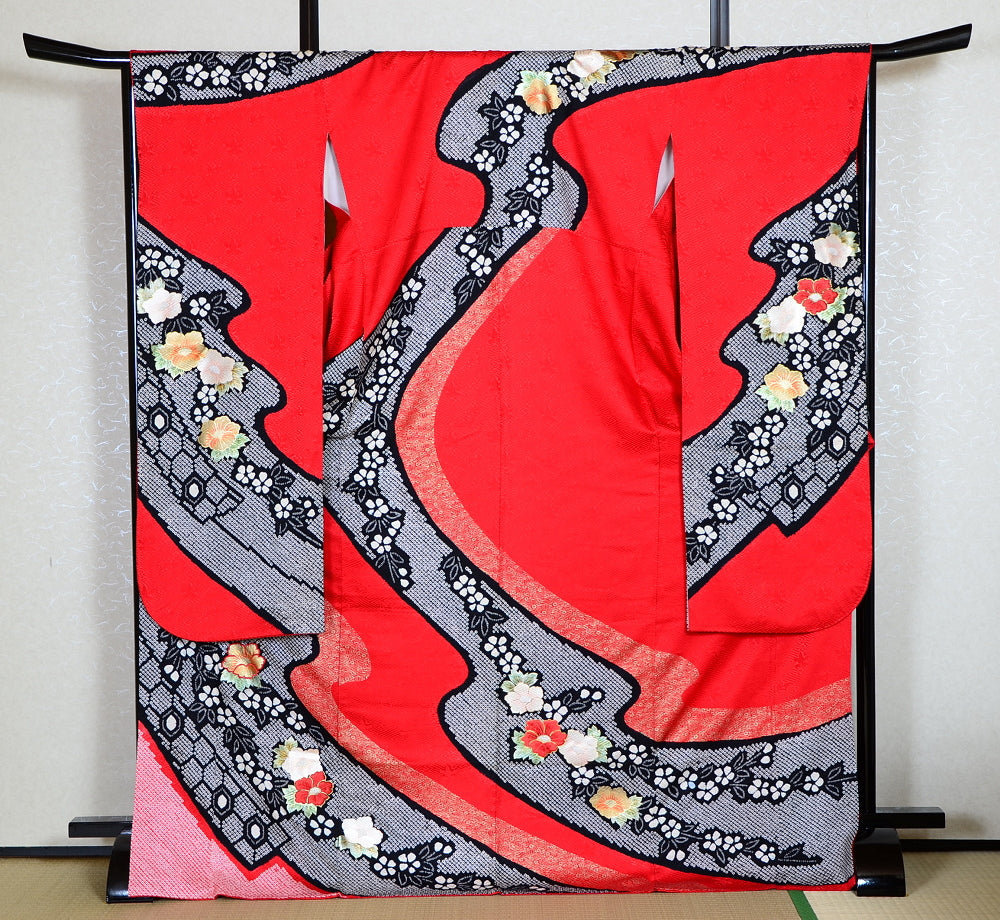 Long-sleeved kimono 6 items set / Furisode / FK#1079