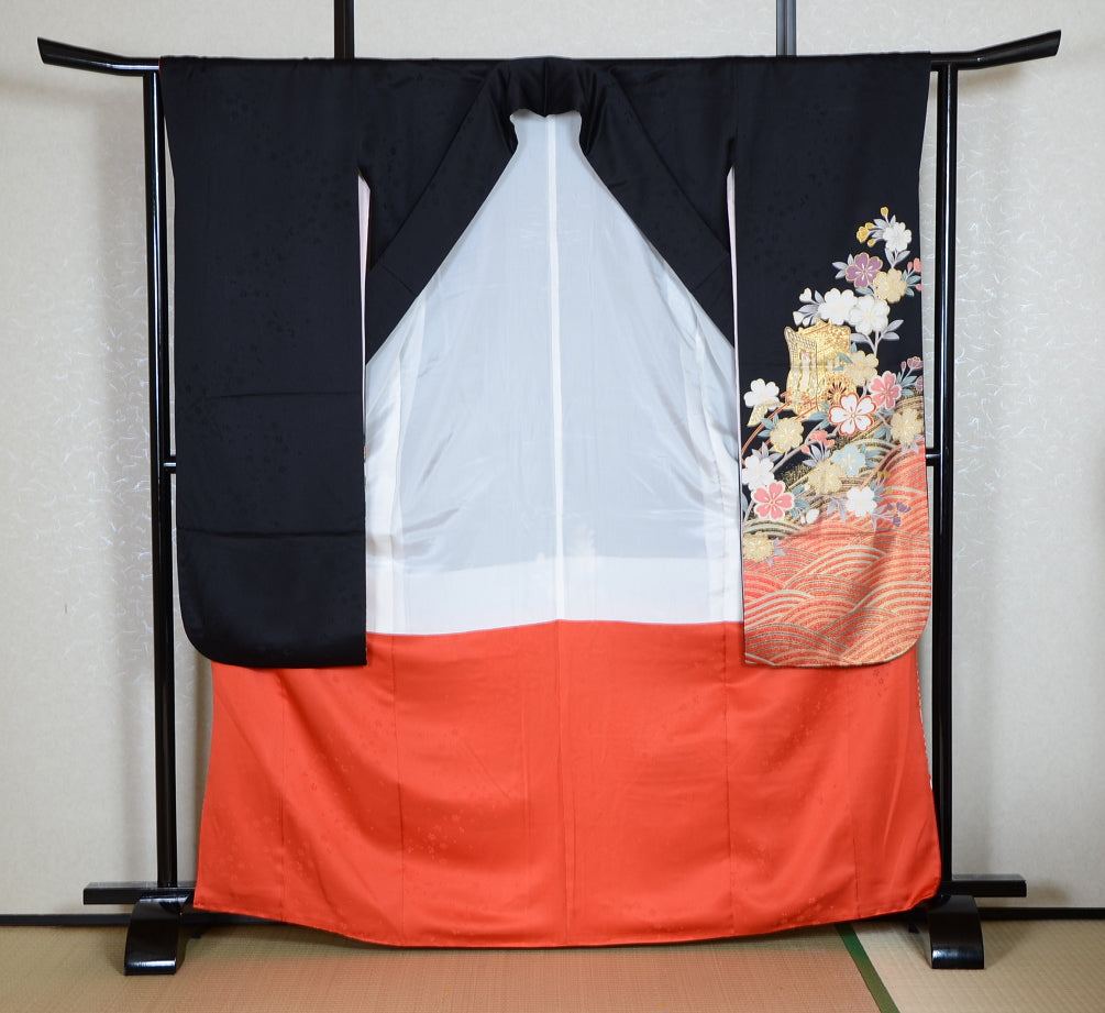 Long-sleeved kimono 6 items set / Furisode / FK#1-544