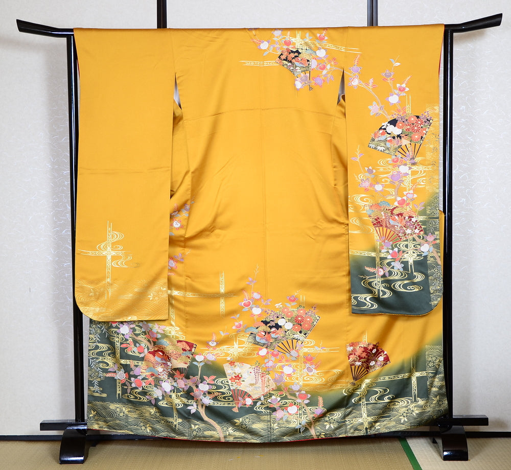 Long-sleeved kimono 6 items set / Furisode / FK#1055